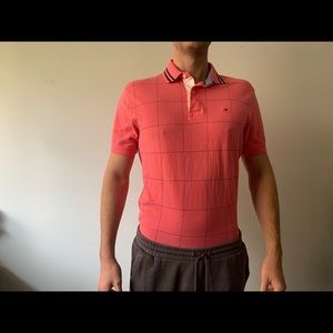 Tommy Hilfiger Pink checkered Polo fits L